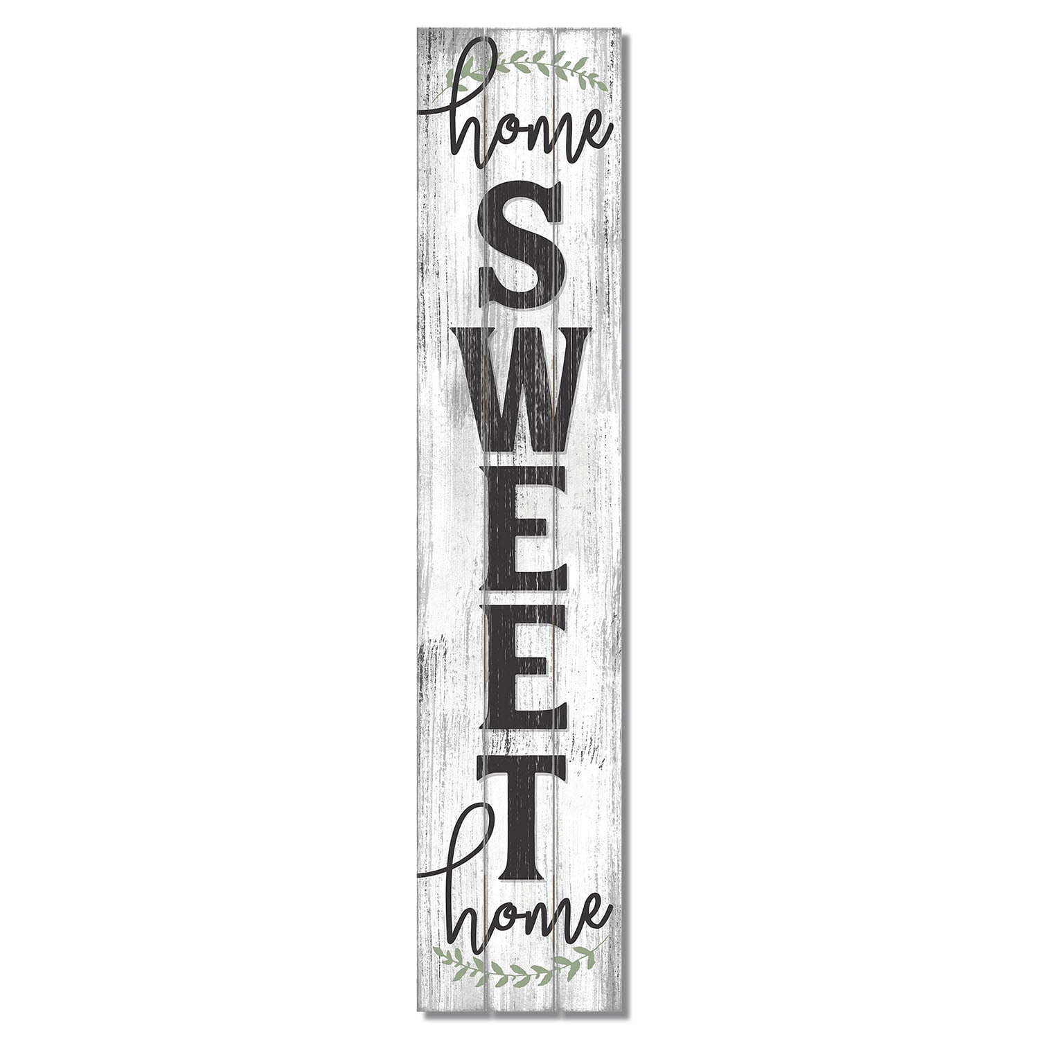 Rustic White and Black Pine Wood Home Sweet Home Sign