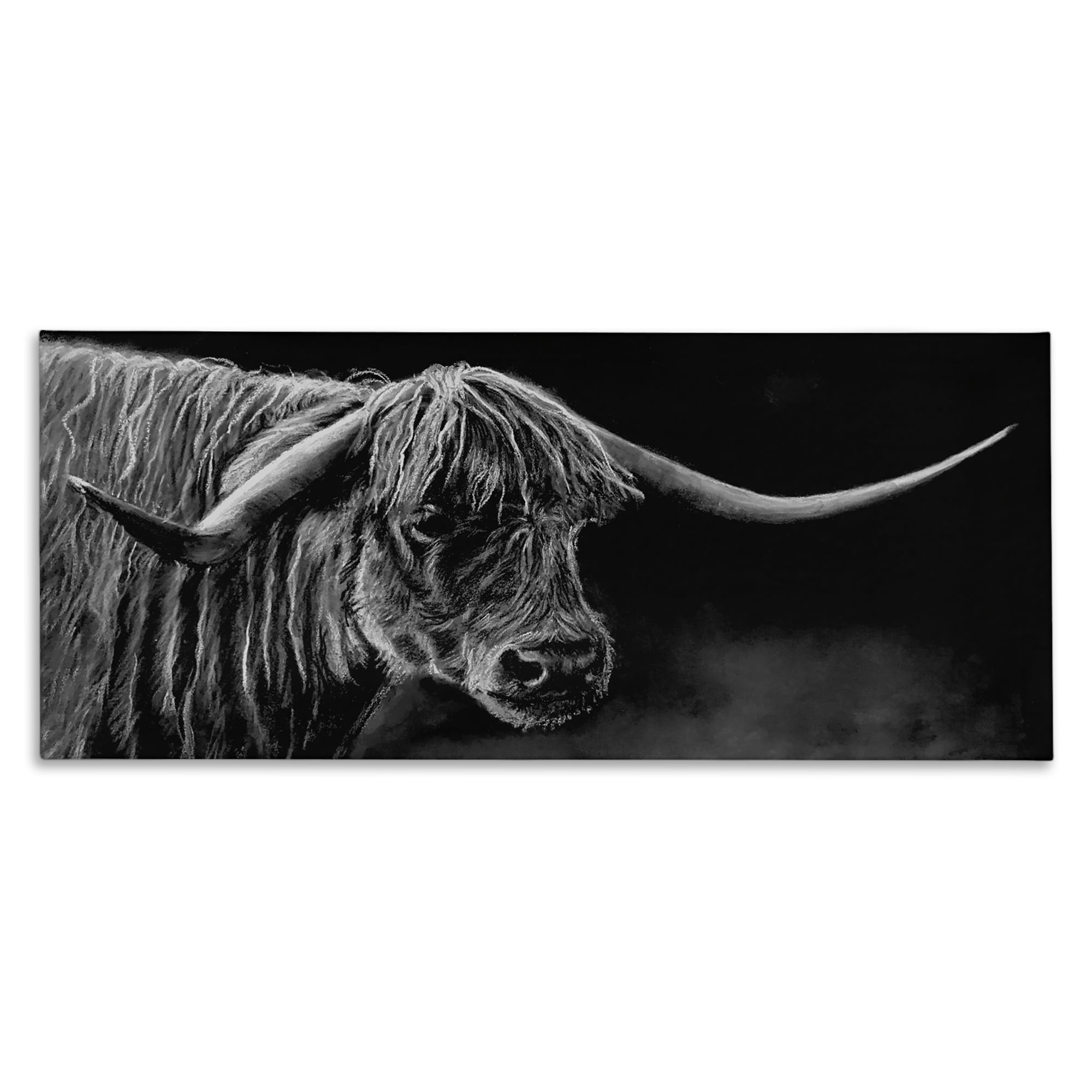 Highland Longhorn Portrait Canvas Wall Art, design by Patricia Reynolds