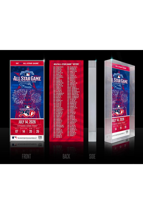 2026 MLB All-Star Game 3D Ticket Block Art
