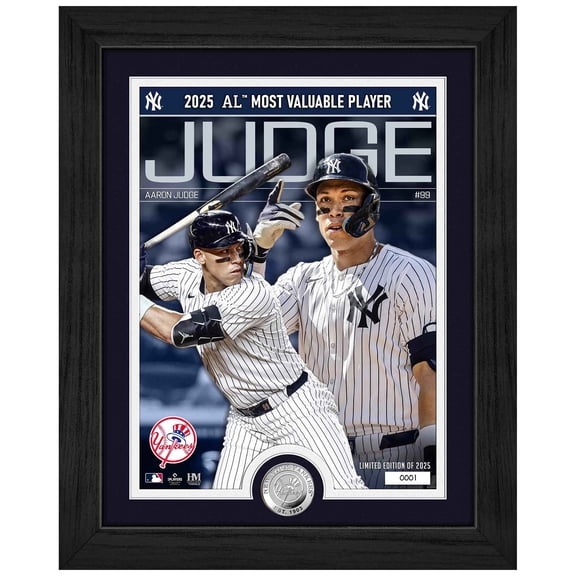Highland Mint Aaron Judge New York Yankees 2025 American League MVP 13" x 16" Bronze Coin Photo Mint