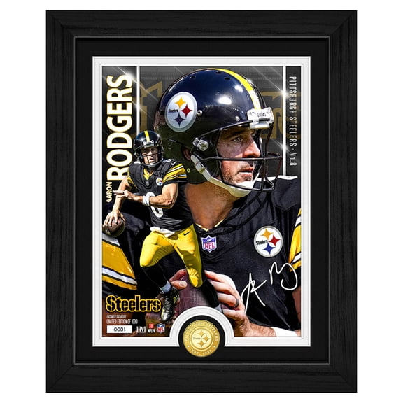 Highland Mint Aaron Rodgers Pittsburgh Steelers Limited Edition Artist Proof Bronze Coin Photo Mint