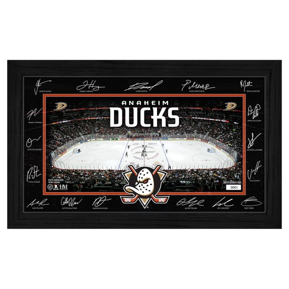 Highland Mint Anaheim Ducks 2025 Signature Rink Framed Art