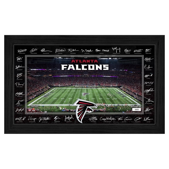 Highland Mint Atlanta Falcons 12" x 20" 2025 Signature Gridiron Panoramic Framed Photo