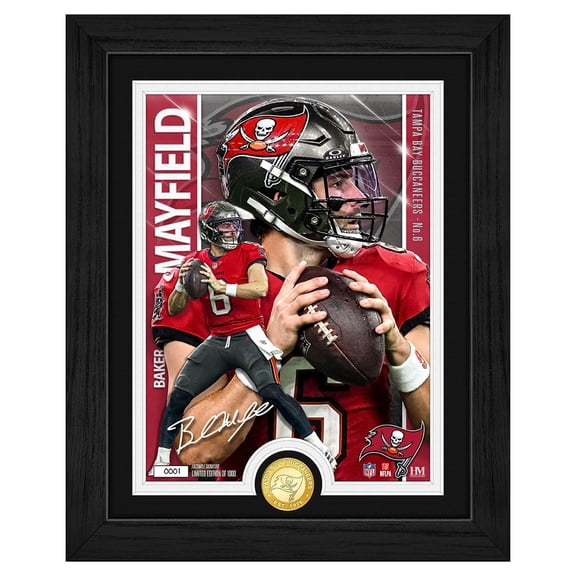Highland Mint Baker Mayfield Tampa Bay Buccaneers Limited Edition Artist Proof Bronze Coin Photo Mint