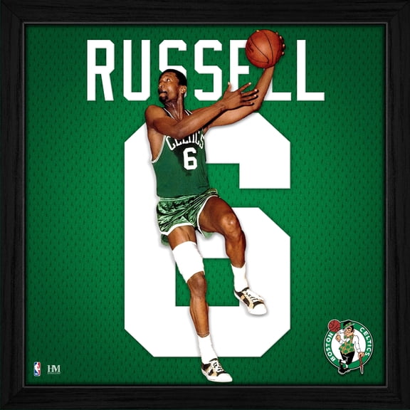 Highland Mint Bill Russell Boston Celtics Impact Jersey Frame
