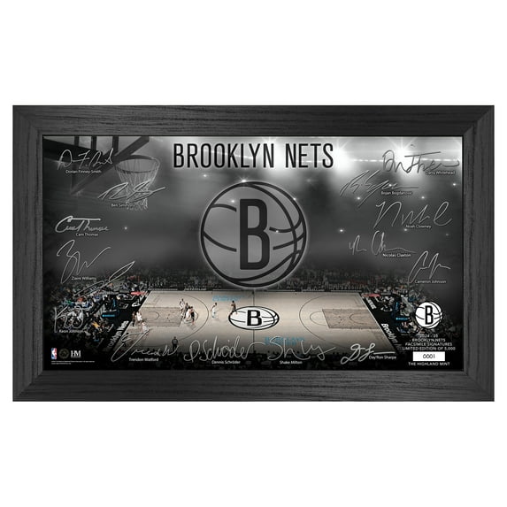 Highland Mint Brooklyn Nets Signature Court Print