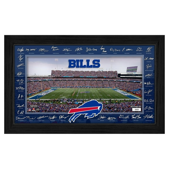 Highland Mint Buffalo Bills 12" x 20" 2025 Signature Gridiron Panoramic Framed Photo