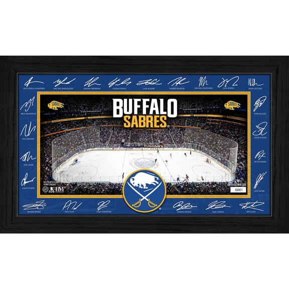 Highland Mint Buffalo Sabres 2025 Signature Rink Framed Art