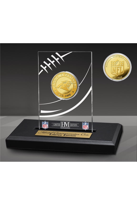 Carolina Panthers Acrylic Gold Coin Desk Top Display
