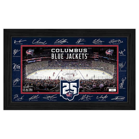 Highland Mint Columbus Blue Jackets 2025 Signature Rink Framed Art