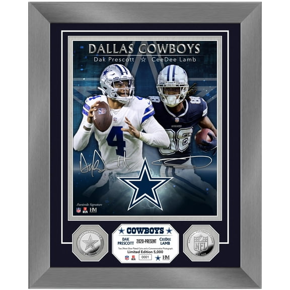 Highland Mint Dak Prescott & CeeDee Lamb Dallas Cowboys 13'' x 16'' Dynamic Duo Photo Mint
