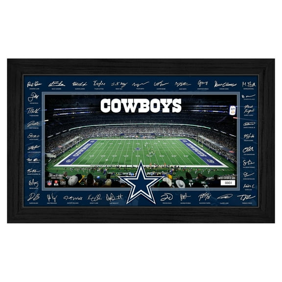 Highland Mint Dallas Cowboys 12" x 20" 2025 Signature Gridiron Panoramic Framed Photo