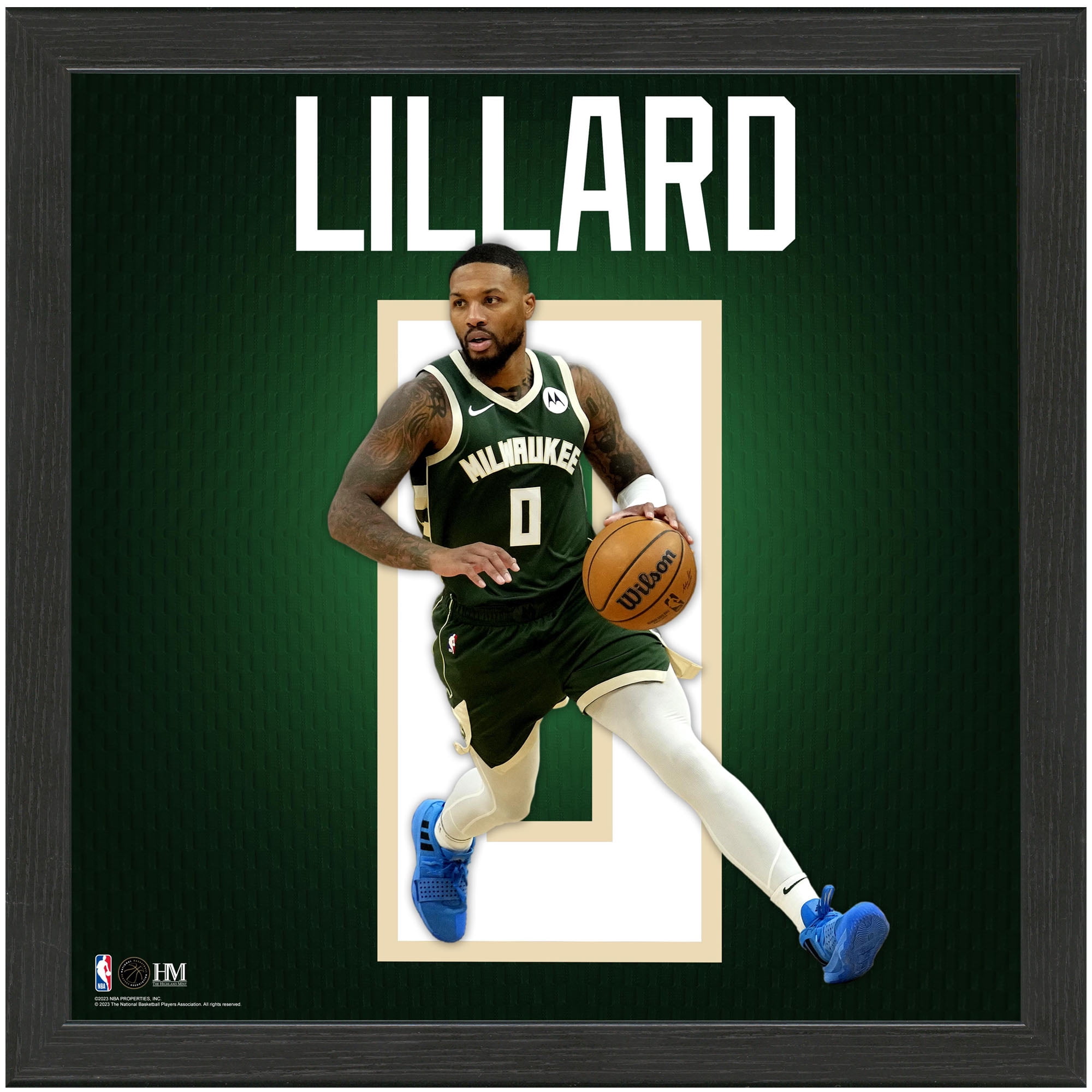 Damian Lillard Milwaukee Bucks Impact Jersey Framed Liberia Ubuy