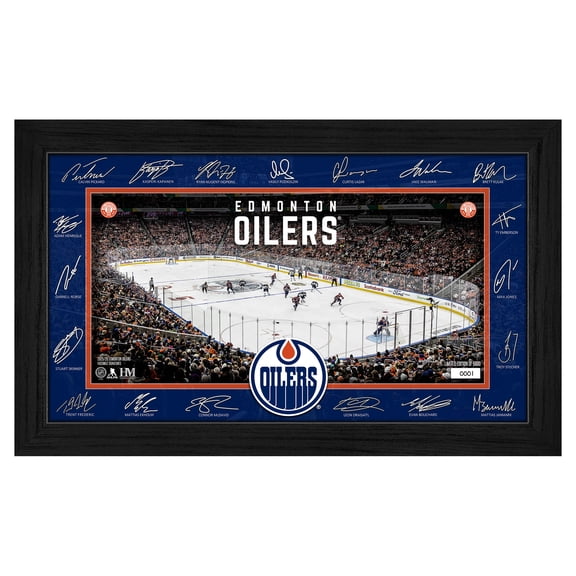 Highland Mint Edmonton Oilers Limited Edition 2025 Facsimile Signature Rink Framed Photograph