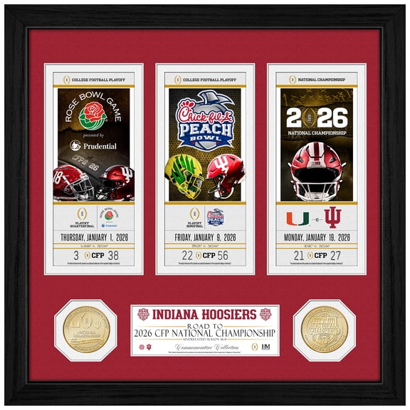 Highland Mint Indiana Hoosiers College Football Playoff 2025 National Champions 15" x 18" Road To The Championship