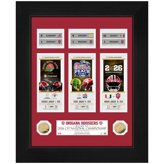 Highland Mint Indiana Hoosiers College Football Playoff 2025 National Champions 22" x 26" Deluxe Road To The
