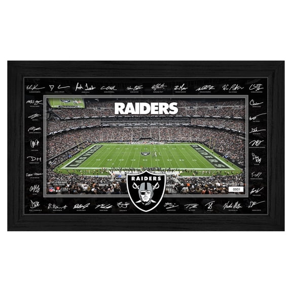 Highland Mint Las Vegas Raiders 12" x 20" 2025 Signature Gridiron Panoramic Framed Photo