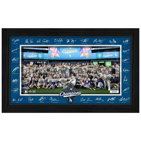 Highland Mint Los Angeles Dodgers 2025 World Series Champions 12" x 20" Signature Celebration Frame