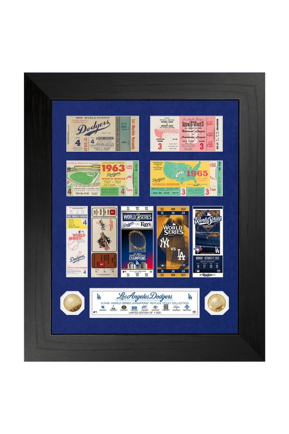 Los Angeles Dodgers Nine-Time World Series Champions 20" x 24" Deluxe Gold Coin Photo Mint