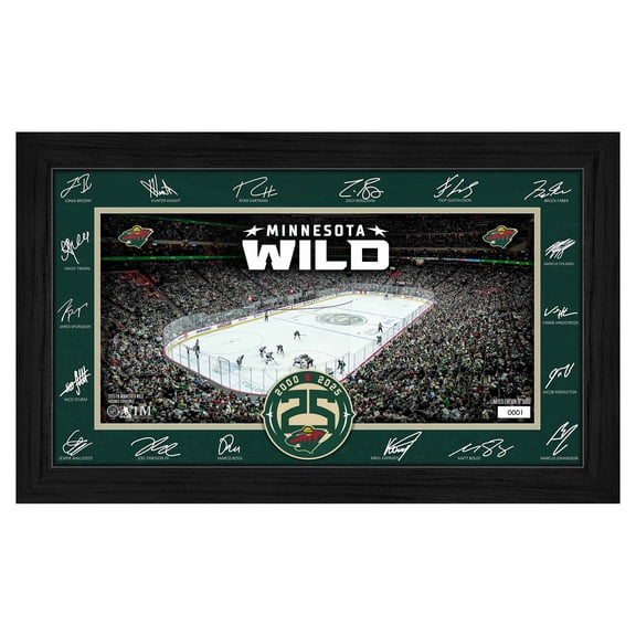 Highland Mint Minnesota Wild 2025 Signature Rink Framed Art