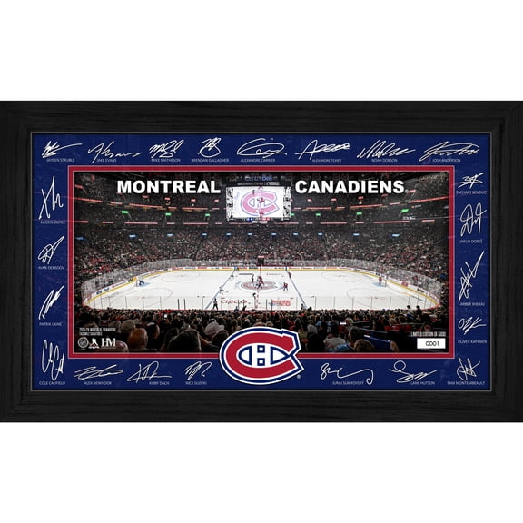 Highland Mint Montreal Canadiens Limited Edition 2025 Facsimile Signature Rink Framed Photograph