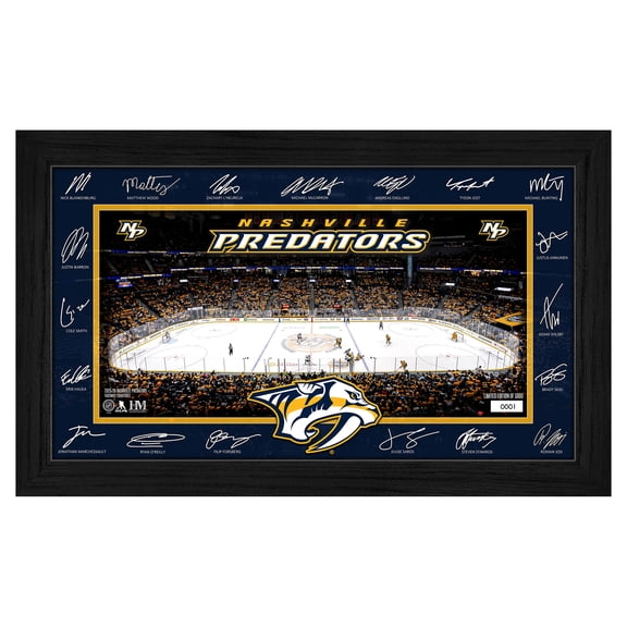 Highland Mint Nashville Predators 2025 Signature Rink Framed Art