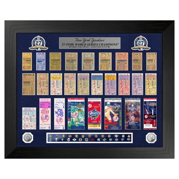 Highland Mint New York Yankees World Series Deluxe Silver Coin and Ticket Collection