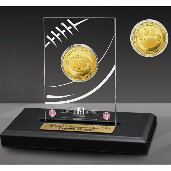 Highland Mint Penn State Nittany Lions 3'' x 5'' Acrylic Gold Coin Desk Top Display