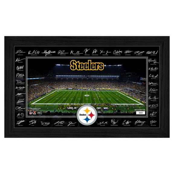 Highland Mint Pittsburgh Steelers 12" x 20" 2025 Signature Gridiron Panoramic Framed Photo