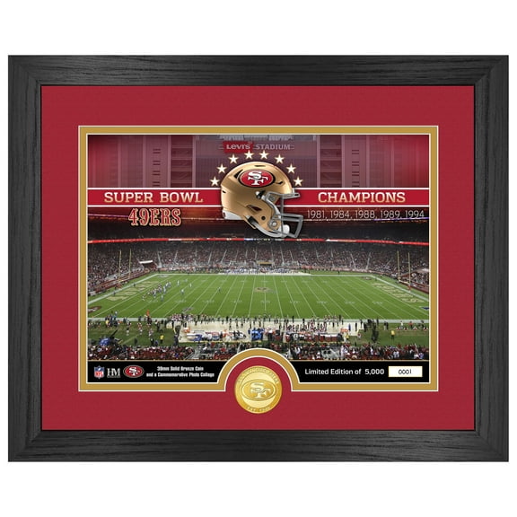 Highland Mint  San Francisco 49ers 13" x 16" Stadium Bronze Coin Photo Mint
