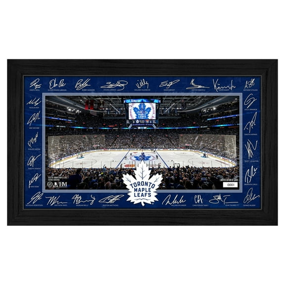 Highland Mint  Toronto Maple Leafs Limited Edition 2025 Facsimile Signature Rink Framed Photograph