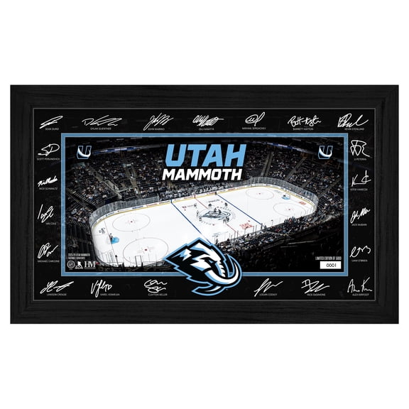 Highland Mint Utah Mammoth 2025 Signature Rink Framed Art
