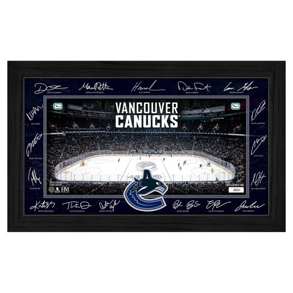 Highland Mint  Vancouver Canucks Limited Edition 2025 Facsimile Signature Rink Framed Photograph