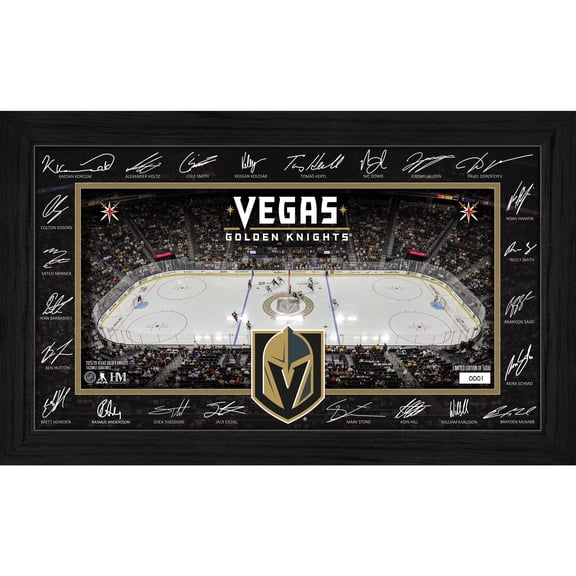 Highland Mint Vegas Golden Knights Limited Edition 2025 Facsimile Signature Rink Framed Photograph