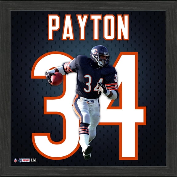 Highland Mint Walter Payton Chicago Bears 13'' x 13'' Jersey Number Frame