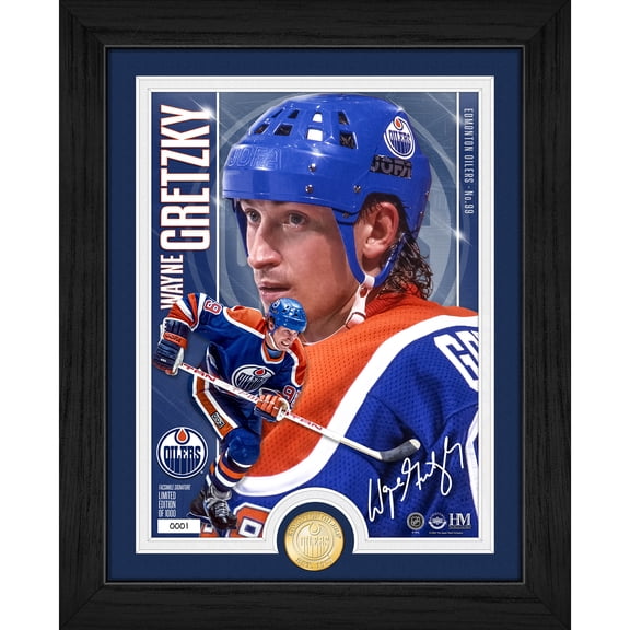Highland Mint Wayne Gretzky Edmonton Oilers Bronze Coin Photo Mint