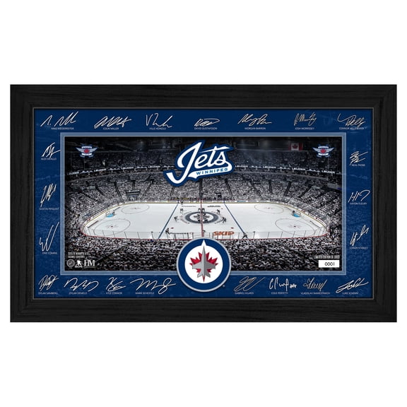 Highland Mint Winnipeg Jets Limited Edition 2025 Facsimile Signature Rink Framed Photograph