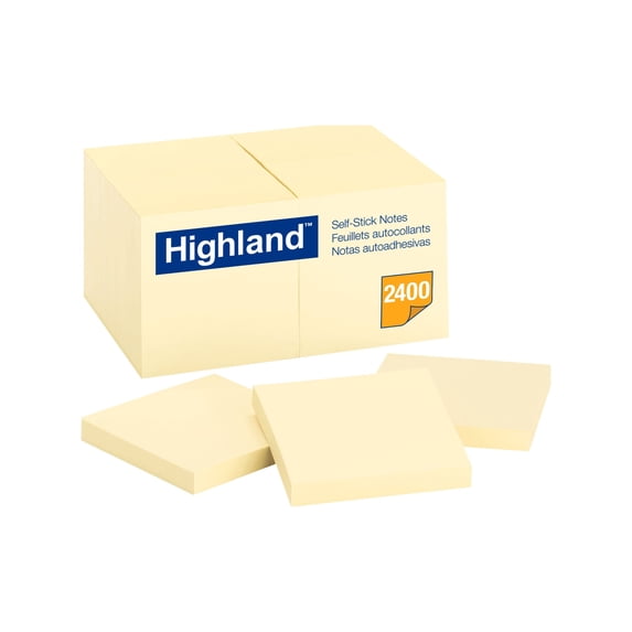 Highland Notes, 3 in. x 3 in., Yellow, 24 Pads/Pack