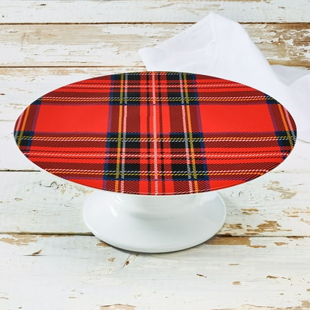 Highland Red Plaid 11.5 Cake Stand, Walmart Exclusive