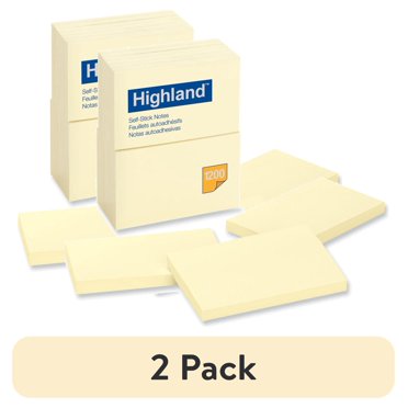 Highland Notes, 3 in. x 3 in., Yellow, 24 Pads/Pack - Walmart.com