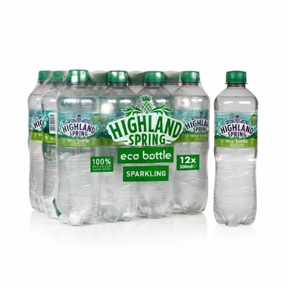 Highland Spring Sparkling Water 12 x 500ml, British Import (Pack of 2)