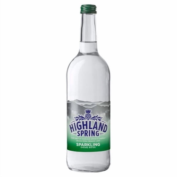 Highland Spring Sparkling Water Glass 750ml, British Import (Pack of 3)