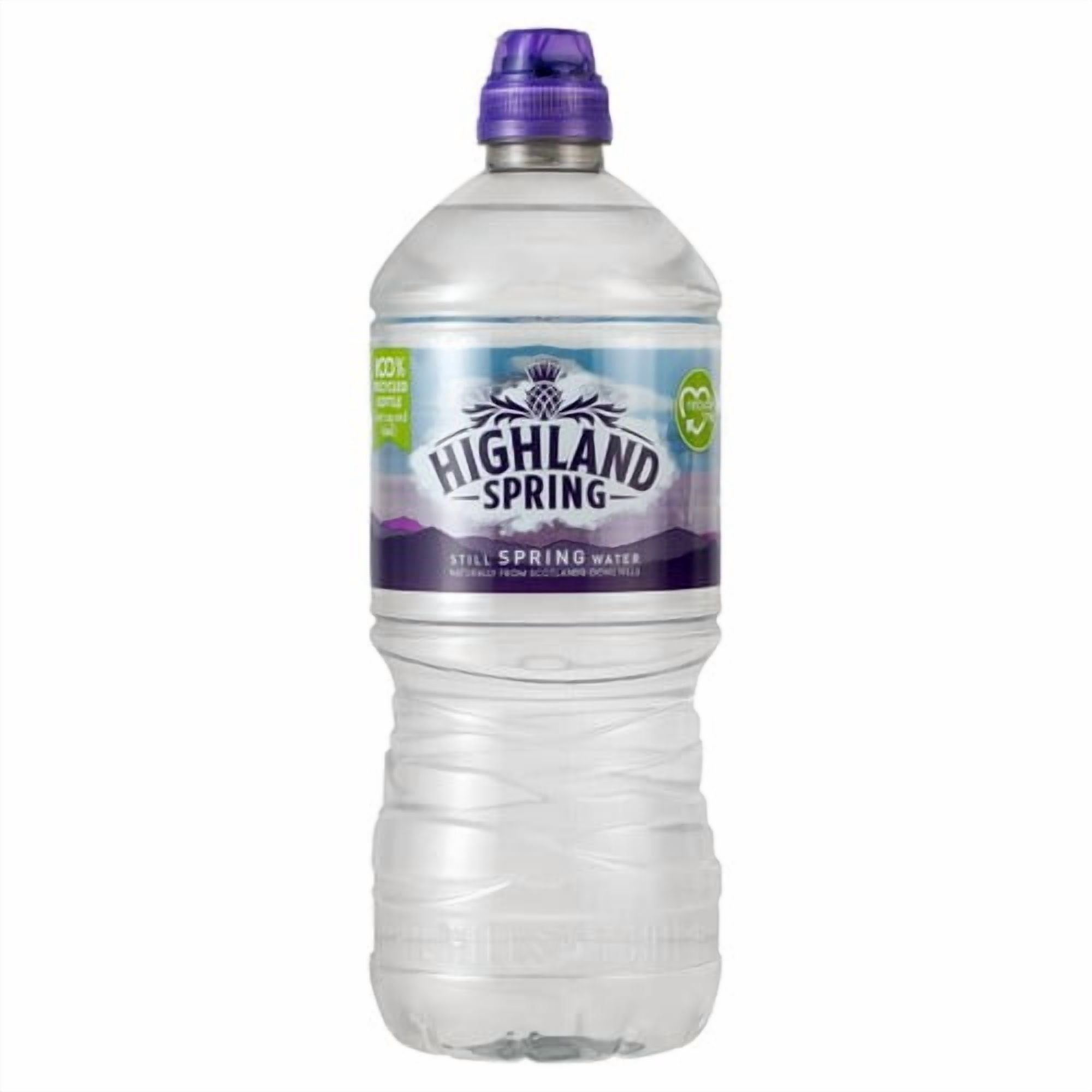 Highland Spring Still Bottle Water Sportscap 1L, British Import (Pack of 3)