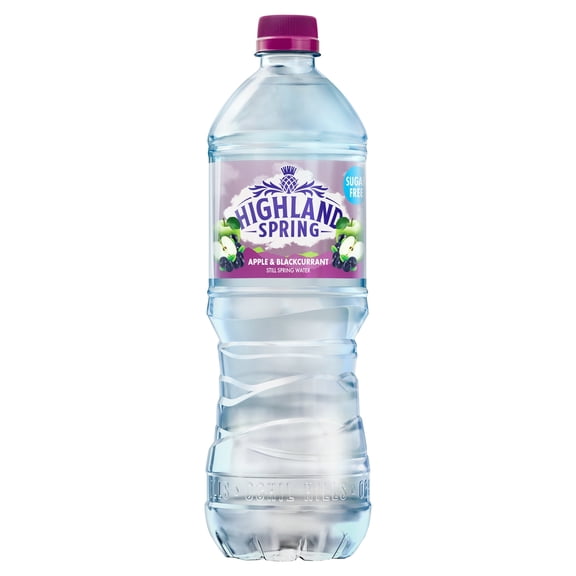 Highland Spring Sugar Free Still Spring Water - Apple & Blackcurrant 750ml, Imported from Britain