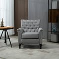 thumbnail image 1 of Highland Velvet Tufted Upholstered Accent Chair with Nailhead,Rolled Arm - 30" x 31" x 34" Light Gray, 1 of 5