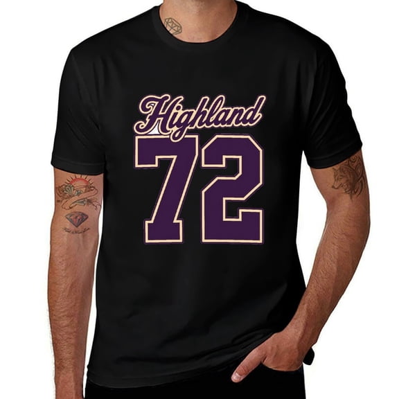 HighlandUnisex Graphic T-Shirt, Casual Short Sleeve Crewneck Tee, Soft Pullover Top for Everyday Wear