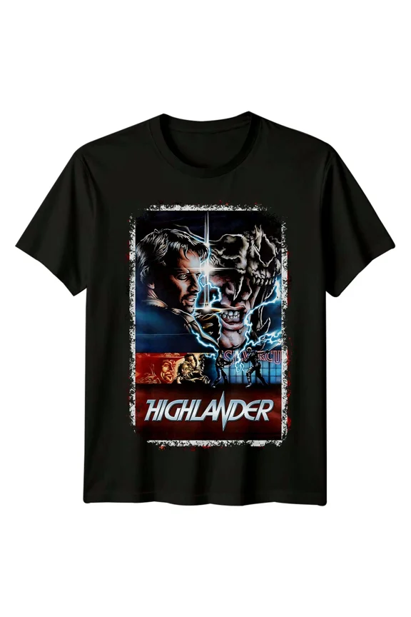 Highlander (1986) Movie Poster Inspired T-Shirt Retro Tee Unisex