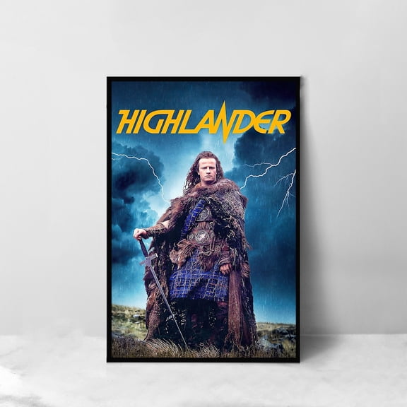 Highlander Movie Poster, Wall Art, Unframed Paper Poster 8x10in