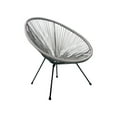 thumbnail image 1 of HighlanderHome Water-resistant Retro-modern Outdoor Acapulco Chair Grey, 1 of 5