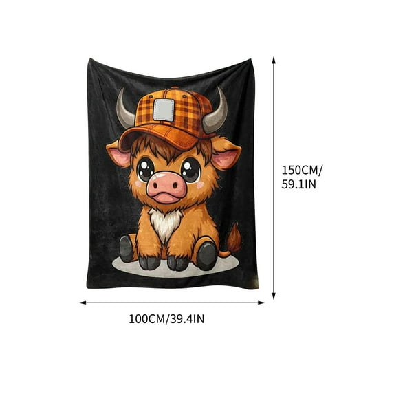 Highlands Cow Blanket under $5! Bzdzmqm Soft And Comfortable Highlands Cow Blanket, Flannel Plush Throws For Couch, Cozy Bedding ForKidsAdults, Charming Animal Pattern Decor, Machine Washable